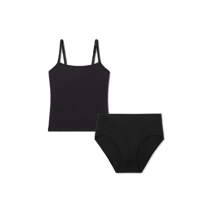 Women's Built-In Bra Seamless Cami + High Rise Brief Pack - Gentle Studio Layer