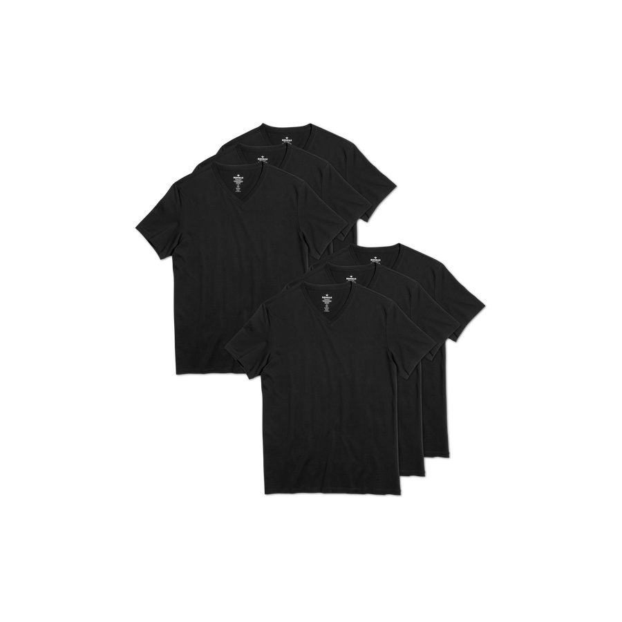 Men's Pima Cotton V-Neck T-Shirt 6-Pack - Premium Travel Wear