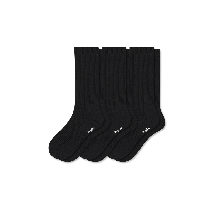 Women's Merino Cashmere Blend Fine Rib Calf Sock 3-Pack - Light Office Support