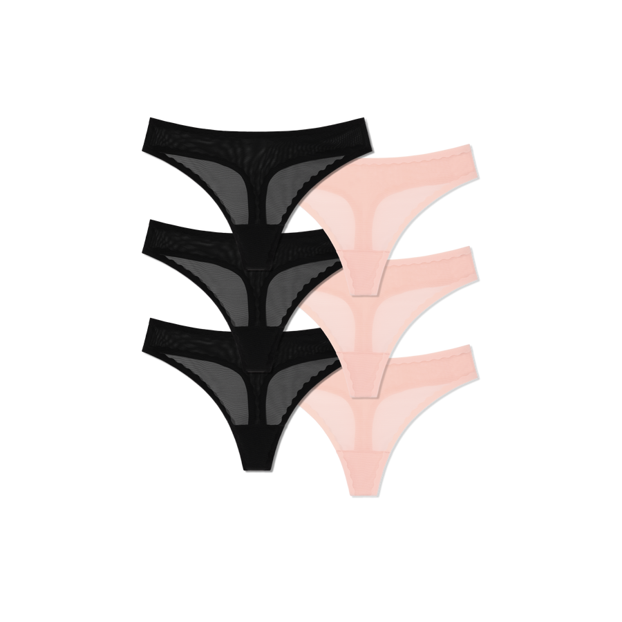 Women’s SoftMesh Thong 6-Pack - Light Line Fit