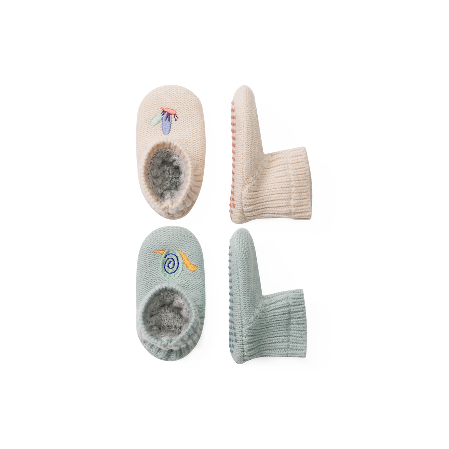 Baby Gripper Slipper 2-Pack - Plush Everyday Landing