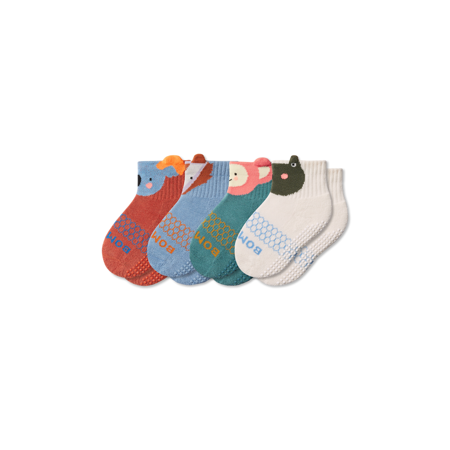 Toddler Forest Friends Calf Sock 4-Pack - Active Ankle Step