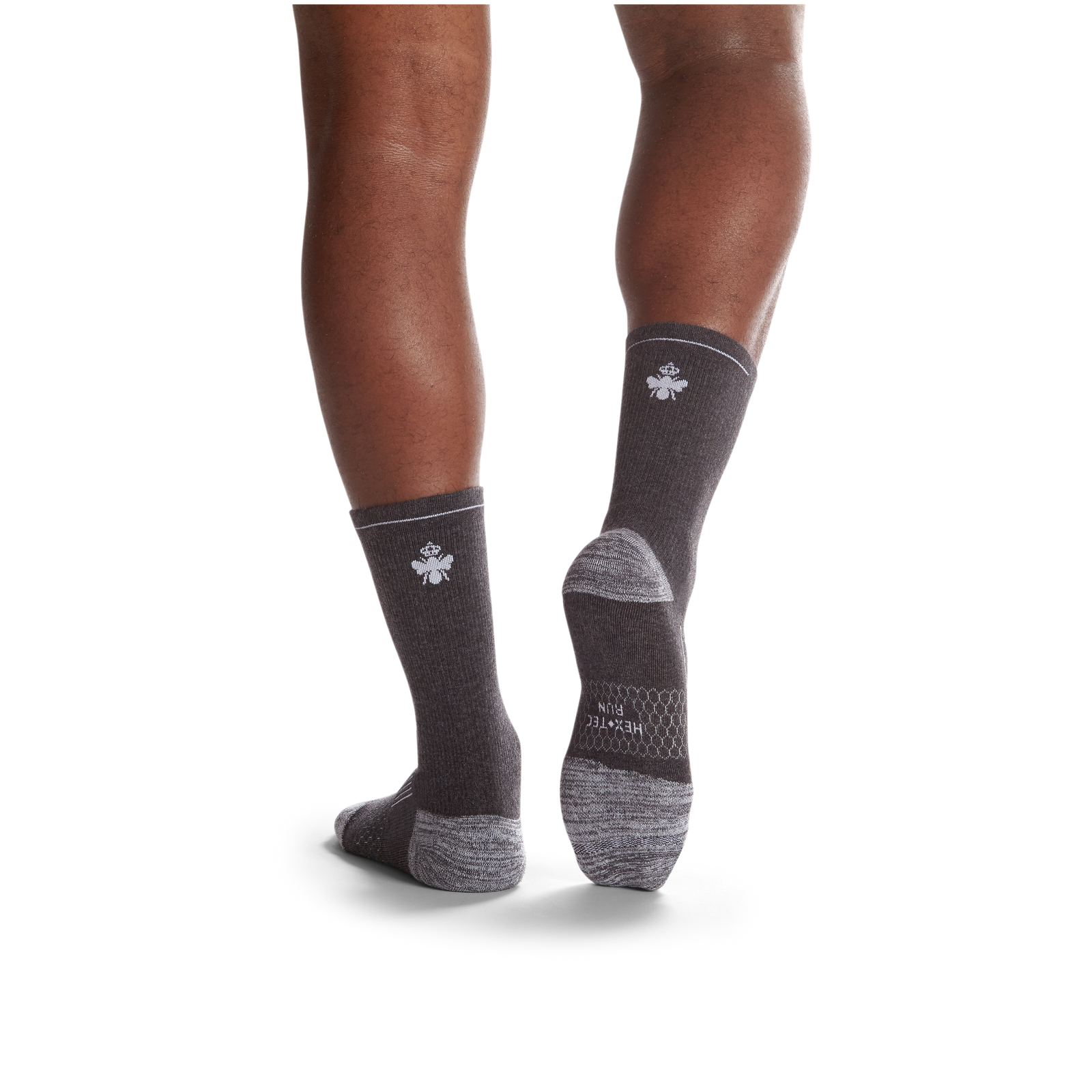 Men's Running Calf Sock 3-Pack - charcoal-bee - 40