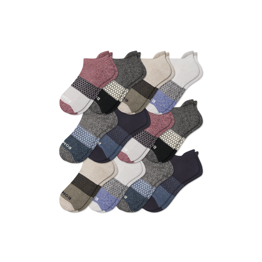 Men’s Tri-Block Ankle Sock 12-pack - Everyday School Fit