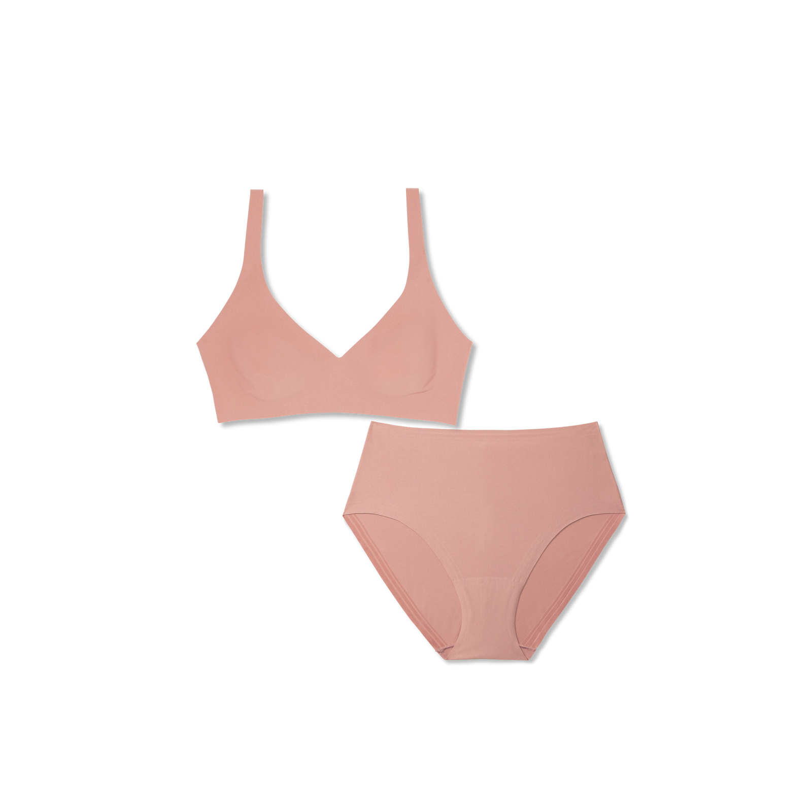 Women’s No Show Plunge Bralette + Hipster - Coco Plum
