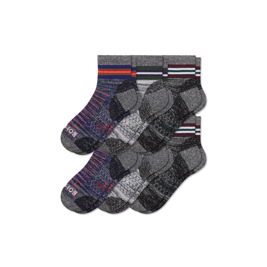 Men's Hiking Quarter Sock 6-Pack - Steady Office Fit