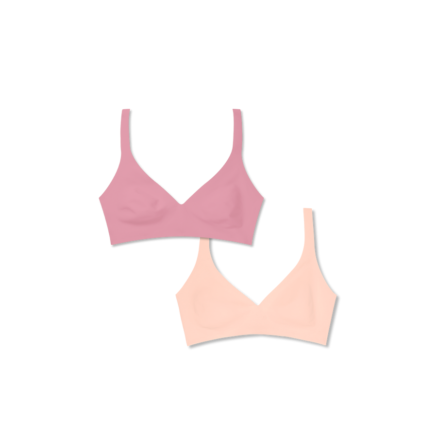 Women’s No Show Plunge Bralette 2-Pack - Modern Smooth Shape