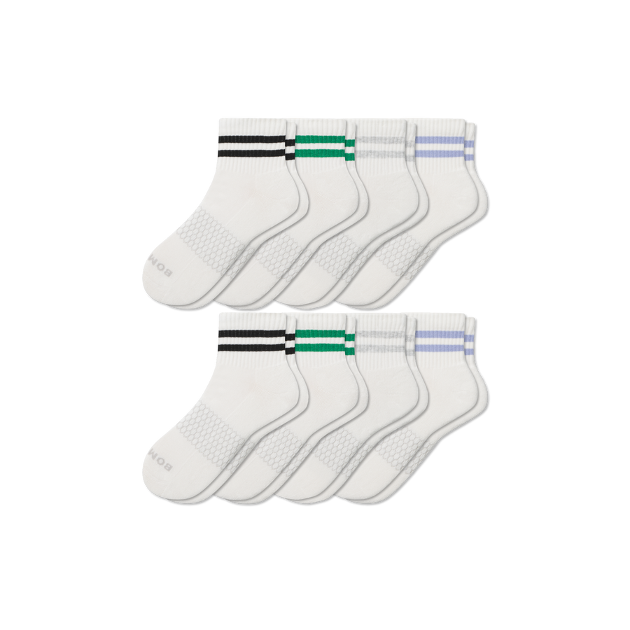 Men's Vintage Stripes Quarter Sock 8-Pack - Daily Ankle Pair