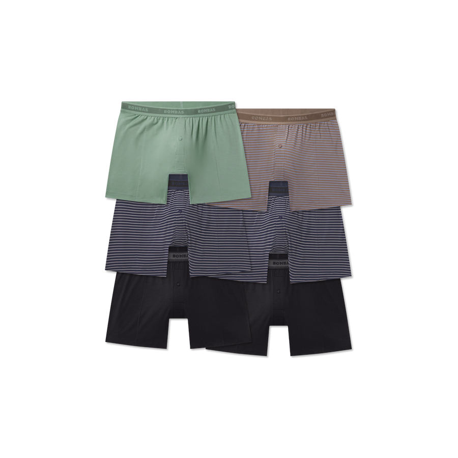 Men's Soft Flex Slim Boxer 6-Pack - Light Lounge Wear