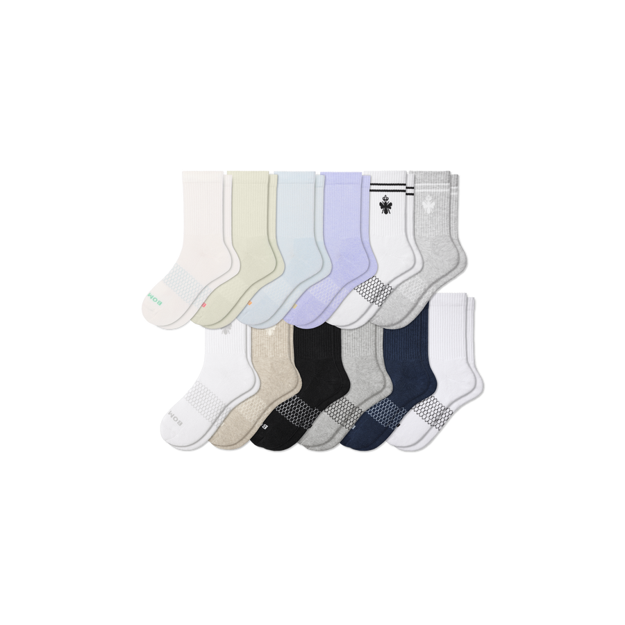 Women's Half Calf Sock 12-Pack - Cushion Lounge Wear