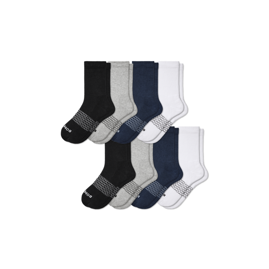 Men's Solids Half Calf Sock 8-Pack - Comfort Ankle Move