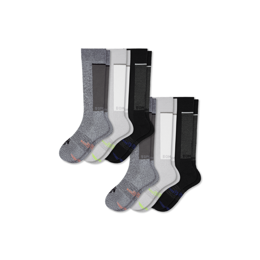 Men's Performance Compression Knee High Sock 6-Pack (20-30mmHg) - Recovery Fit