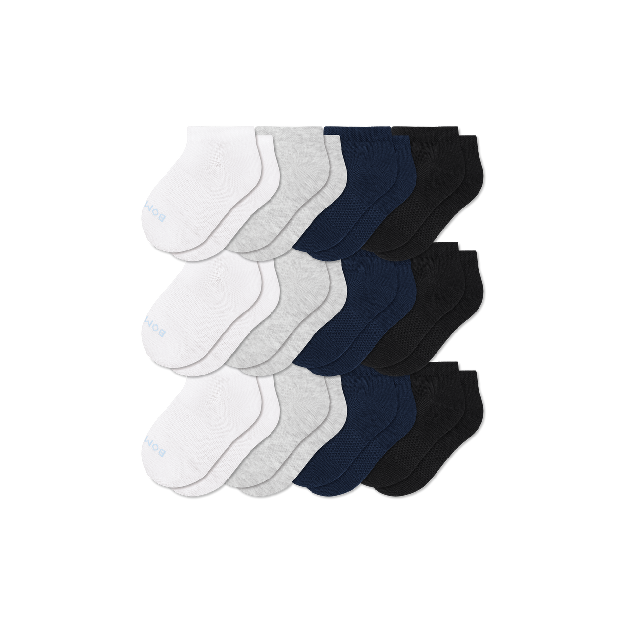 Junior Lightweight Ankle Sock 12-Pack - Mixed