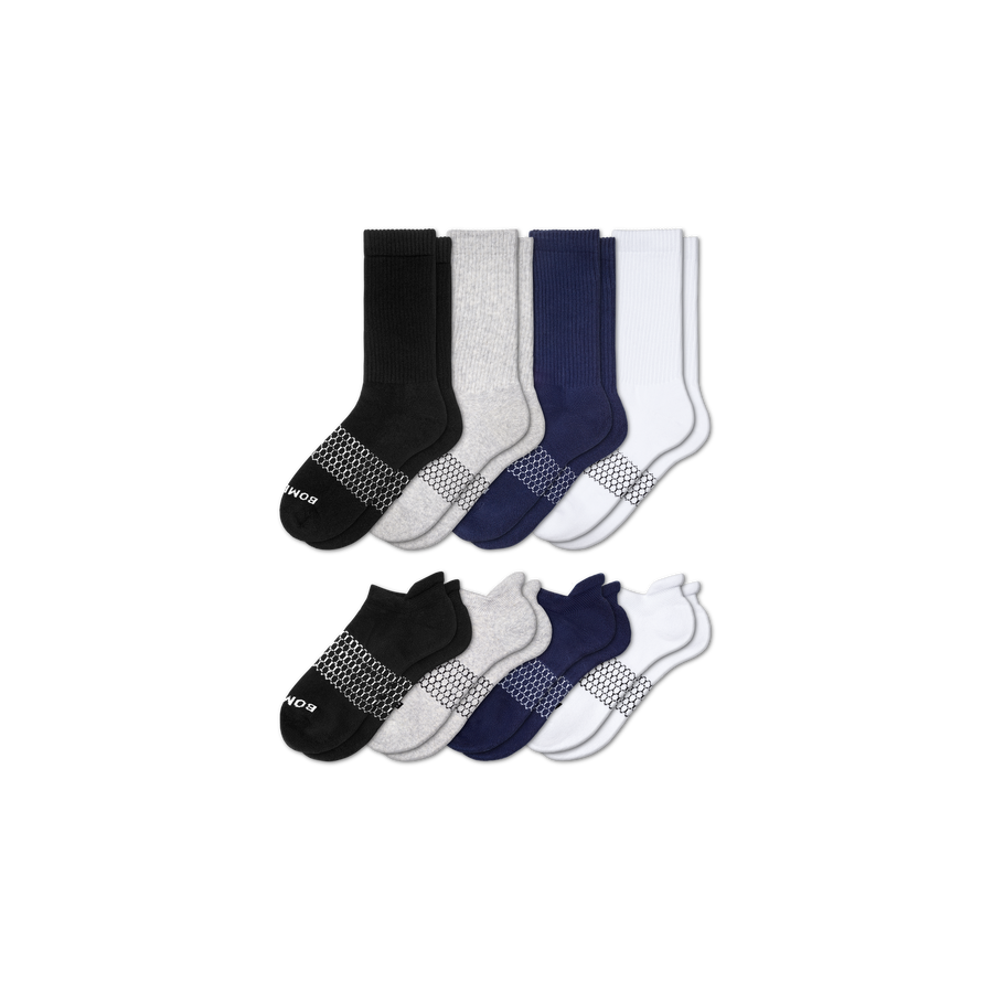 Men's Calf & Ankle Sock 8-Pack - Active Low Cut Step