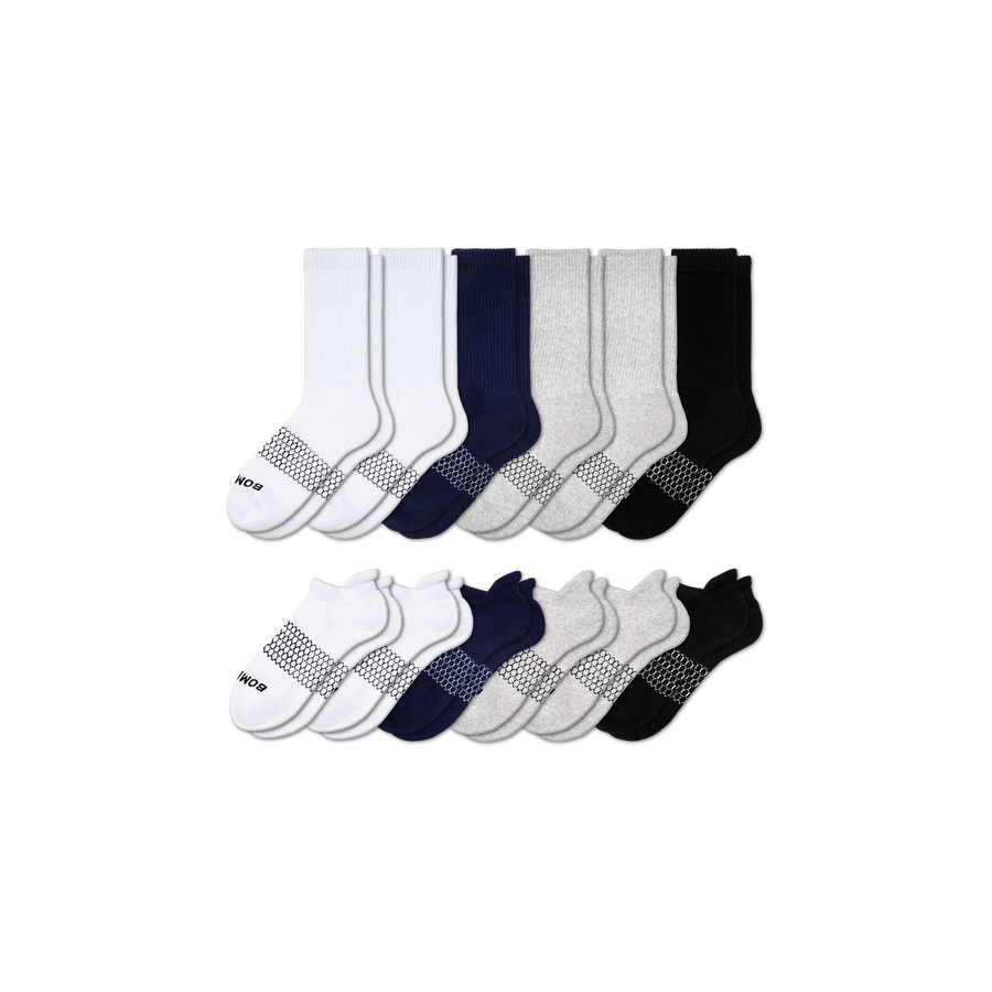 Men's Calf & Ankle Sock 12-Pack - Weekend Studio Support