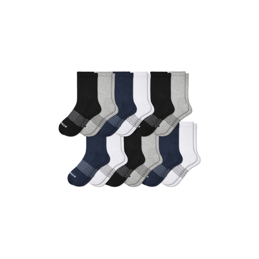 Men's Solids Half Calf Sock 12-Pack - Weekend Shift Wear