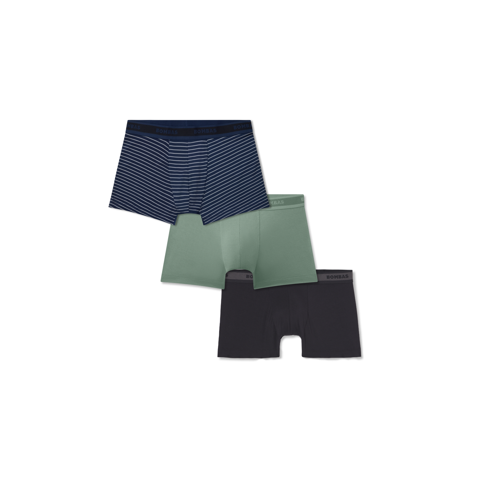 Men's Soft Flex Trunk 3-Pack - Navy Sage Black Mix L