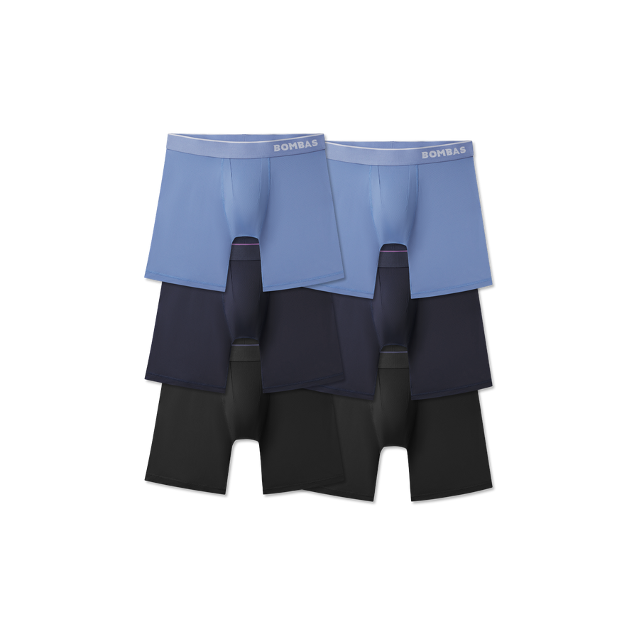 Men's Sport Flyless Boxer Brief 6-Pack - Classic Base