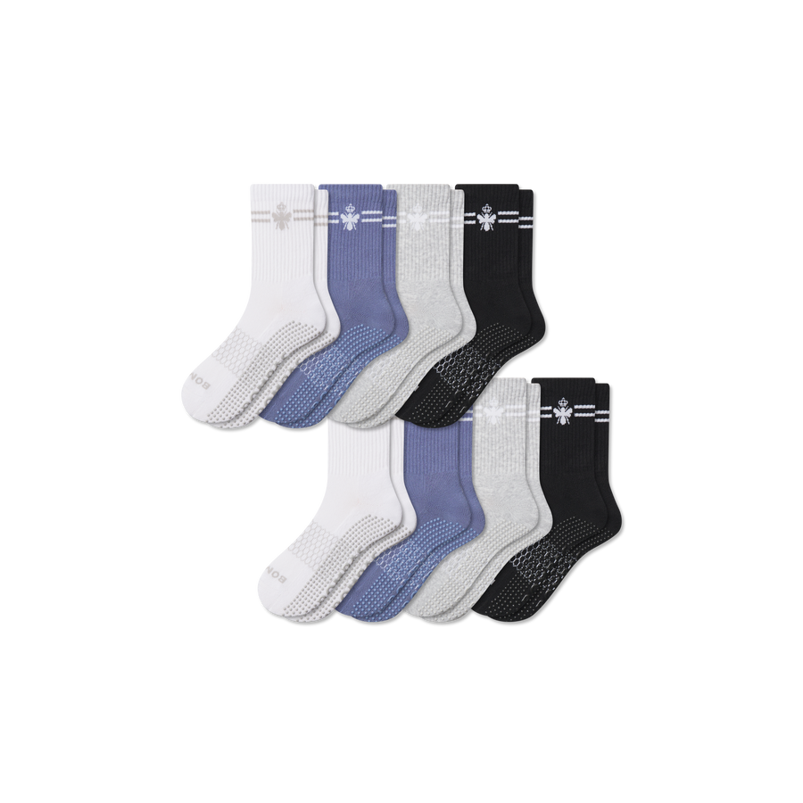 Men's Gripper Half Calf Sock 8-Pack - Easy Travel Move