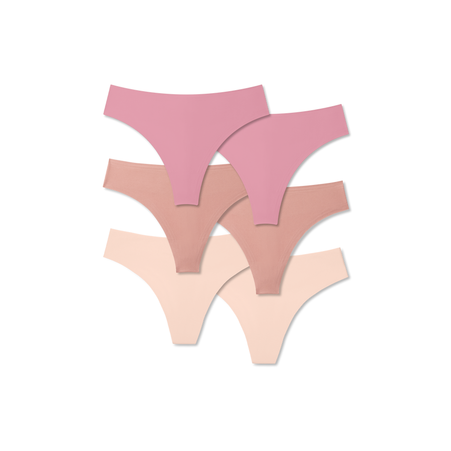 Women's No Show Thong 6-Pack - Classic Lounge Base