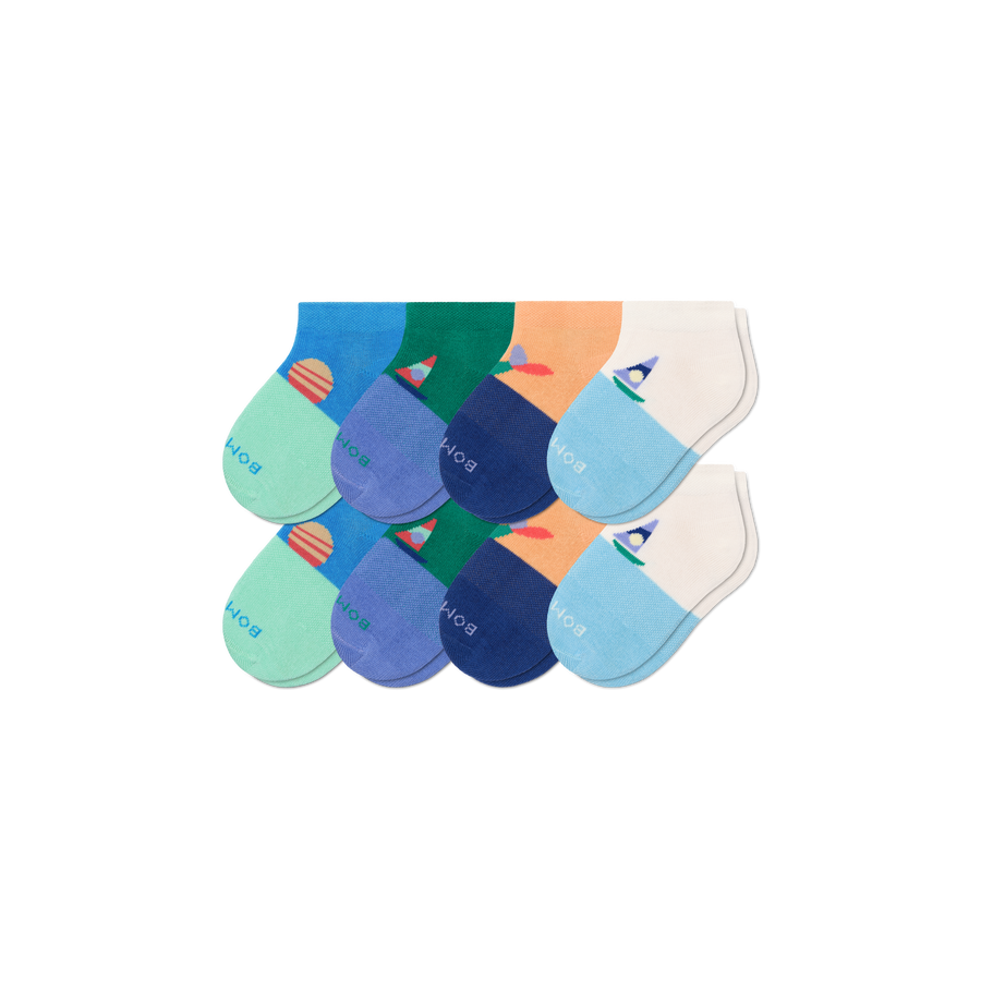 Junior Lightweight Ankle Sock 8-Pack - Smooth School Support