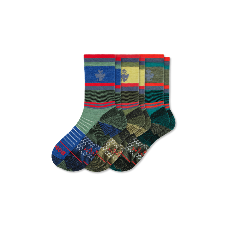 Cotopaxi x Bombas Merino Wool Blend Hiking Calf Sock 3-Pack - Smooth Weekend Cushion