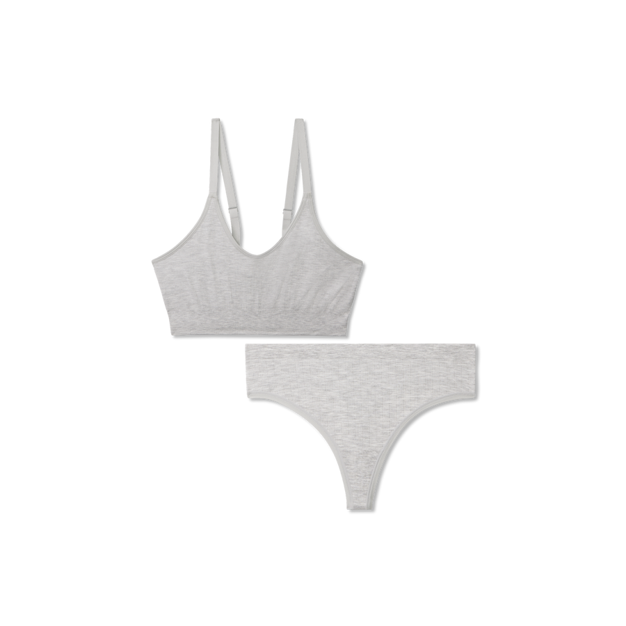 Women's Seamless Scoop Bralette + Thong Pack - Stretch Lounge Fit