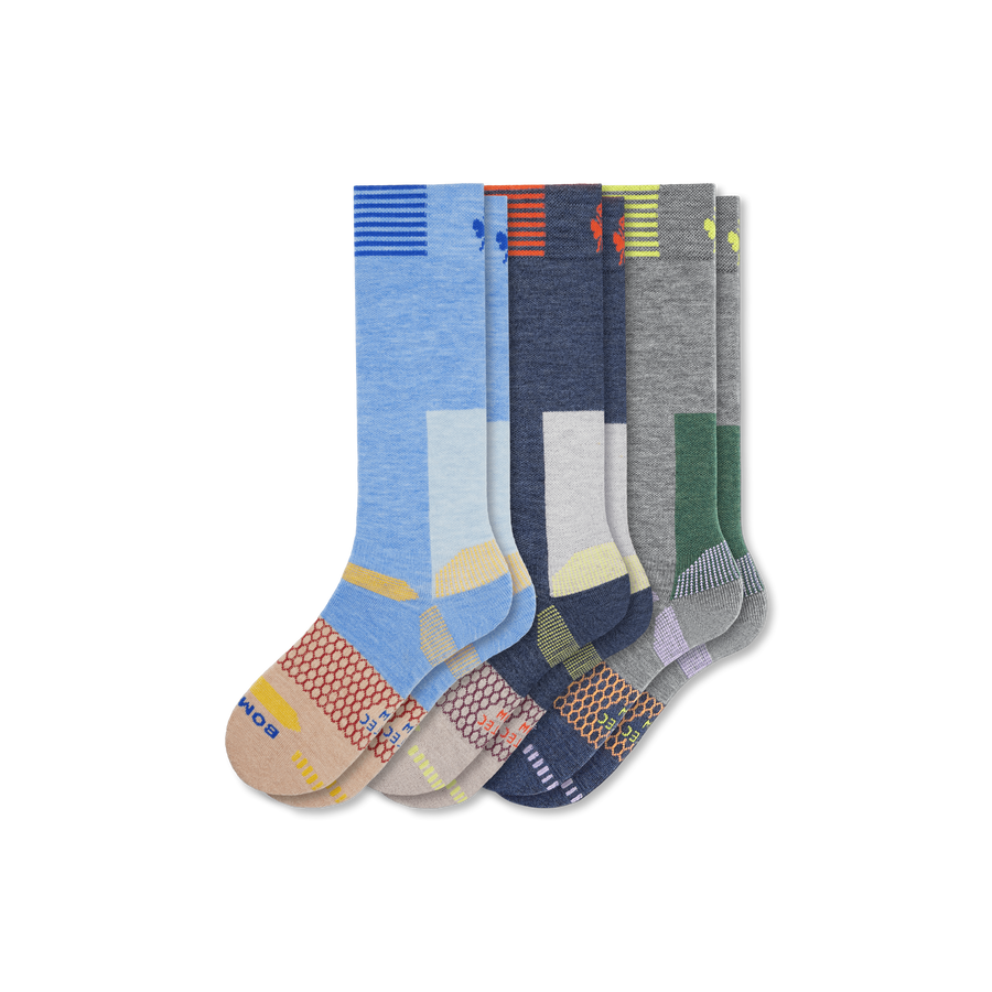 Women's Full-Cushion Merino Wool Blend Ski & Snowboard Sock 3-Pack - Fresh Home Step