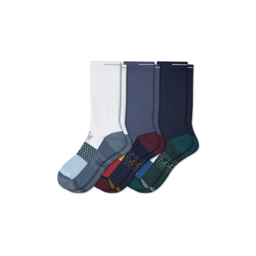 Men's Golf Calf Sock 3-Pack - vintage-blue-mix - 1