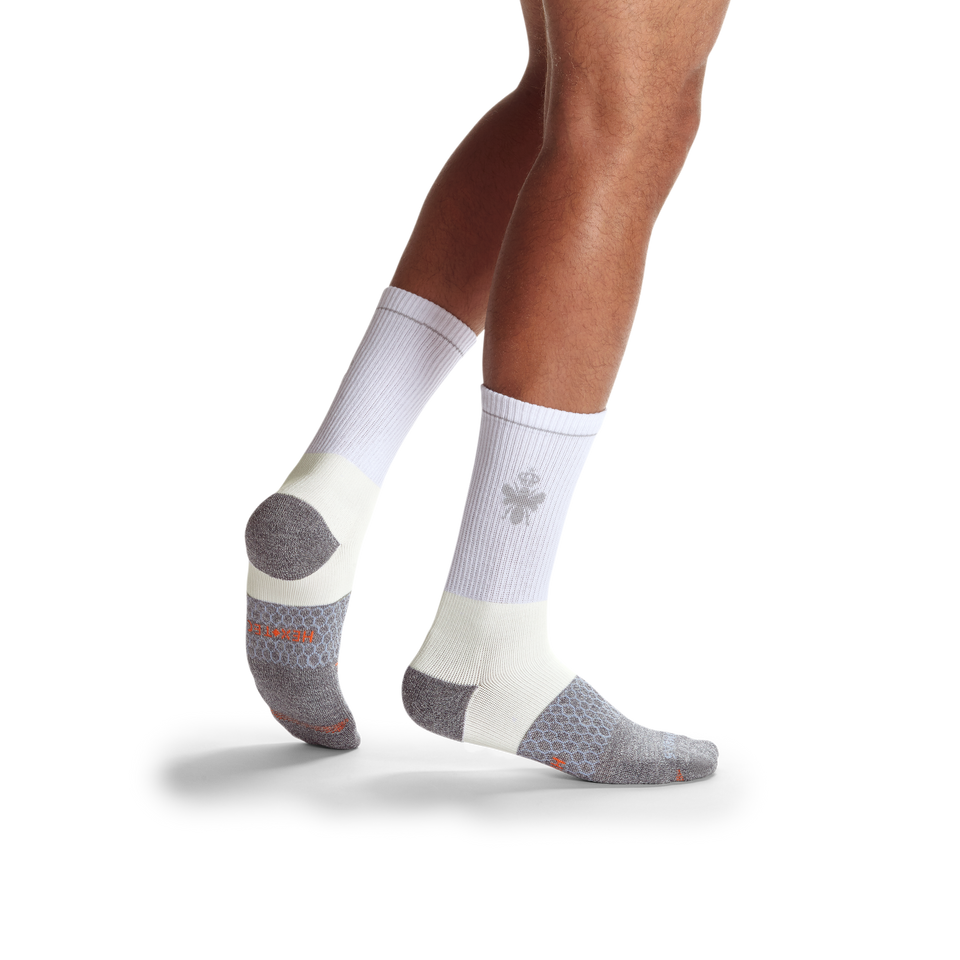 Men's All-Purpose Performance Work Calf Sock 6-Pack - white-black-mix - 4