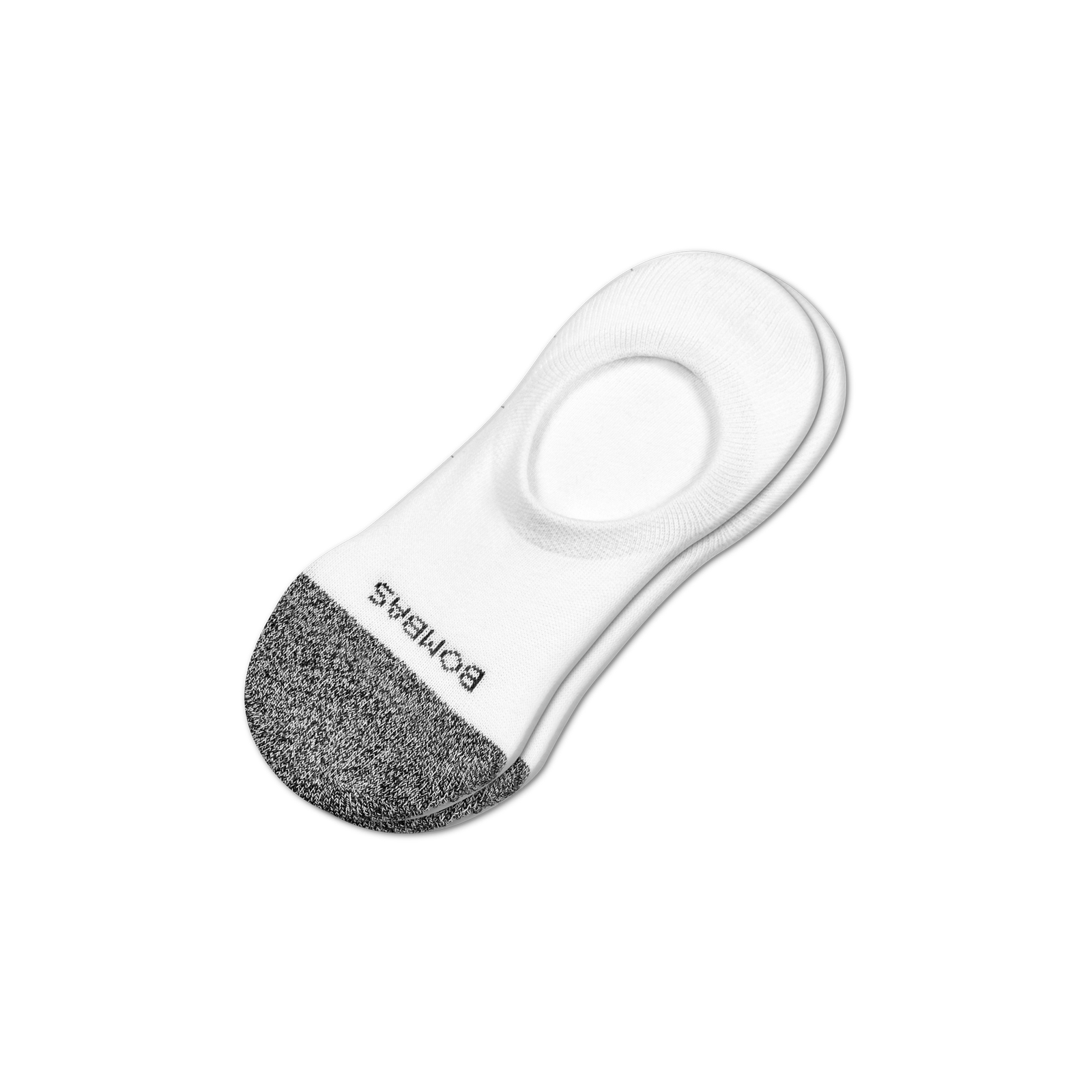 Cushioned No Show Socks White L